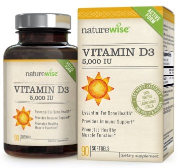 NatureWise Vitamin D3 5,000 IU in Organic Olive Oil