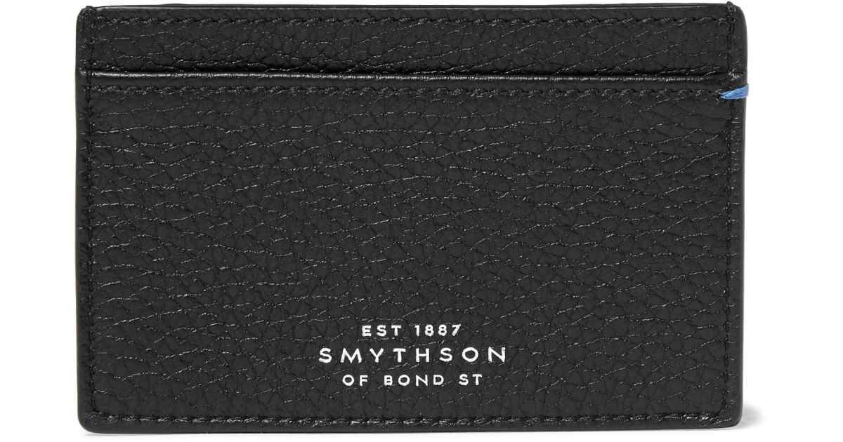 Smythson- Burlington Textured-Leather Cardholder