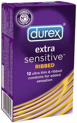 Durex Extra Sensitive Ribbed Condom