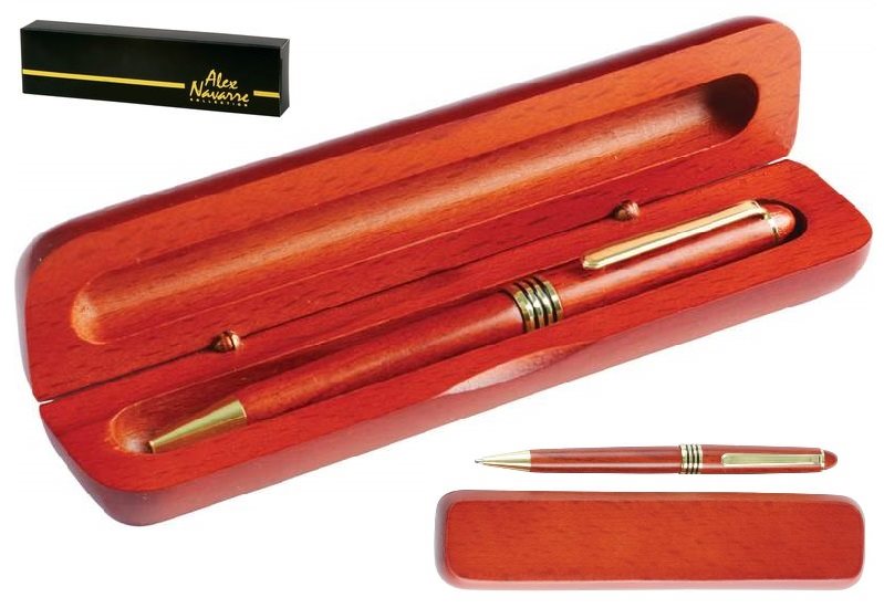 Genuine Rosewood Ballpoint Pen in Wood Gift Box