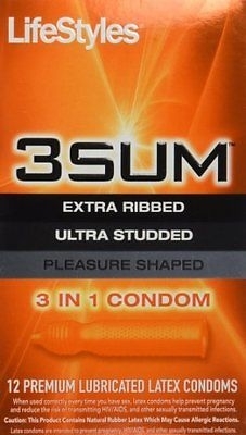 Lifestyles Latex Condom, Extra Ribbed, Ultra Studded
