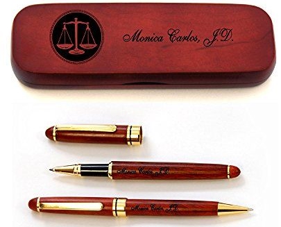 Thanh 39’s Personalized Rosewood Case and Two Pens for Men