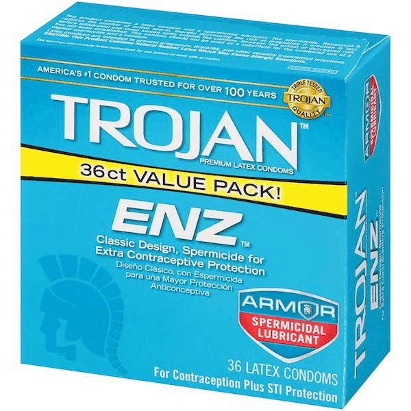 Trojan ENZ Spermicidal Lubricated Condoms