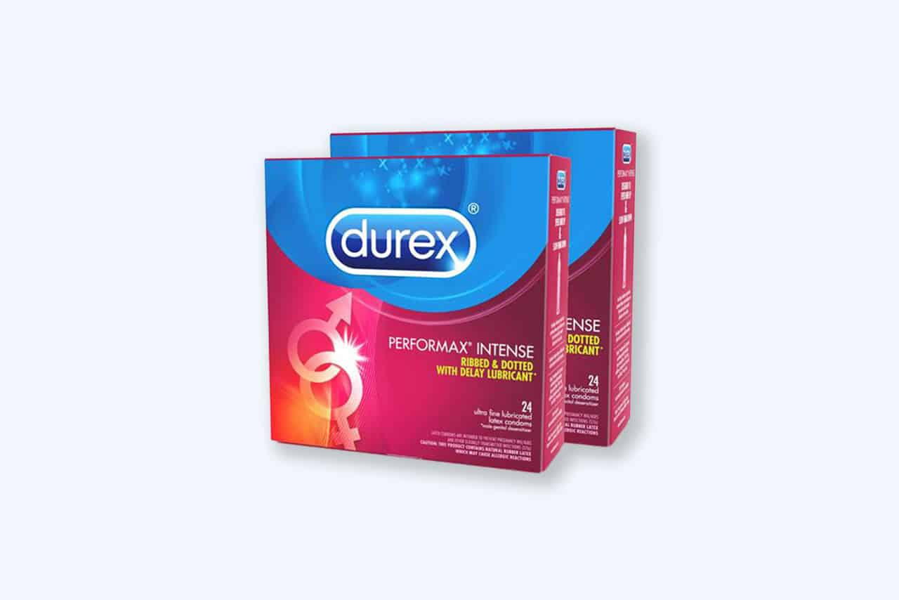 Durex Performax Intense Ribbed & Dotted with Delay Lubricant Premium